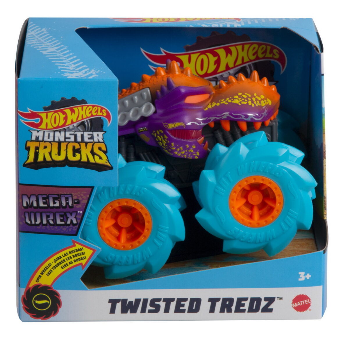 Monster truck masinuta twister tredz Mega Wrex, + 3 ani, Hot Wheels
