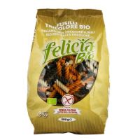 Paste fusili tricolore din faina Bio de orez, 500 gr, Felicia
