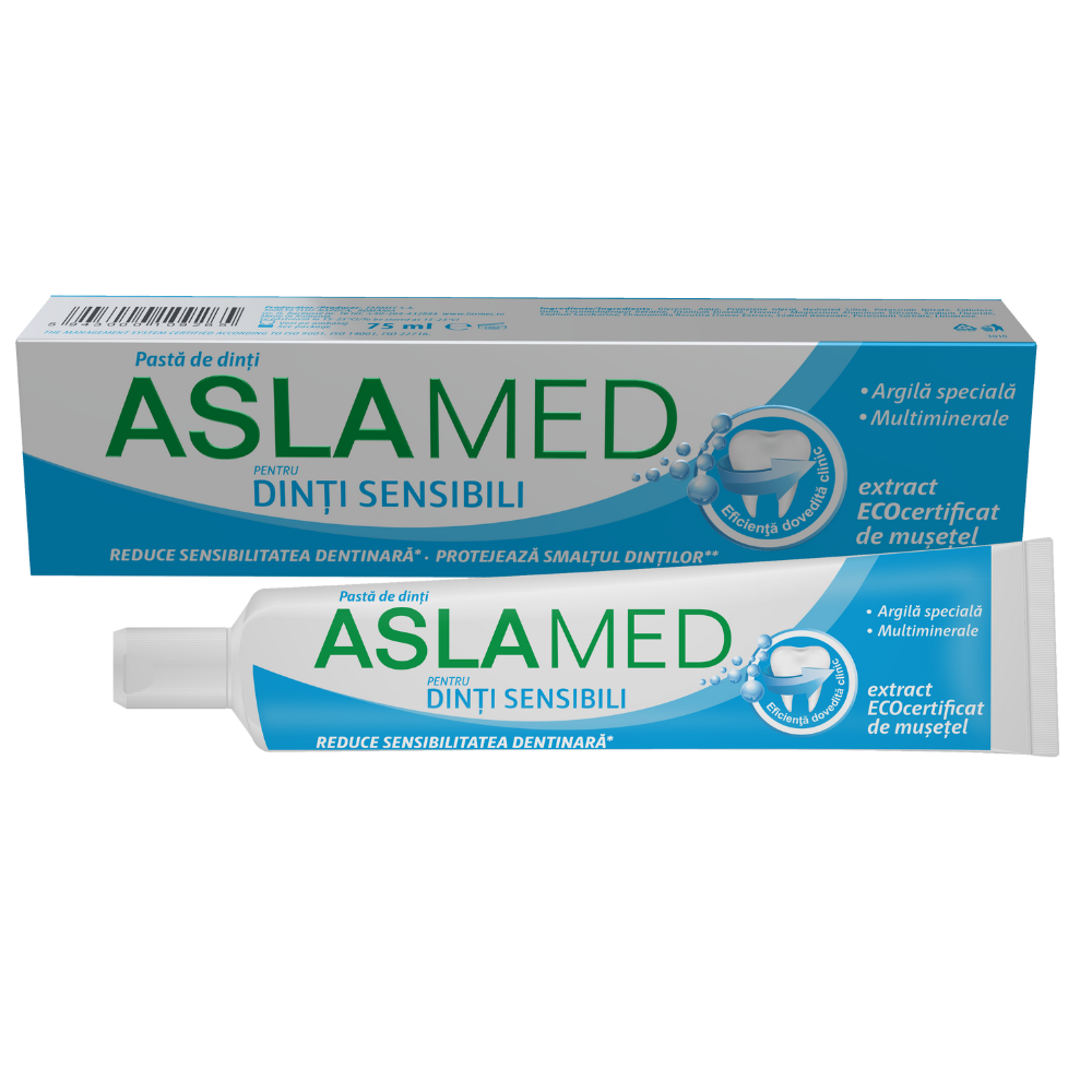 Pasta de dinti pentru dinti sensibili, 75 ml, AslaMed