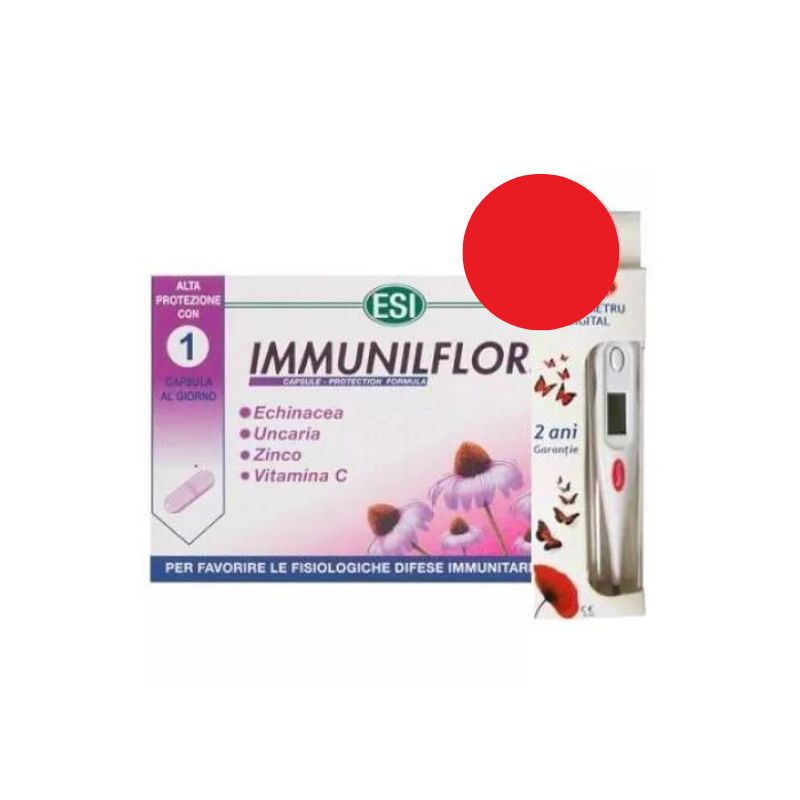 Pachet ImmunilFlor 30 capsule si Termometru digital, ESI
