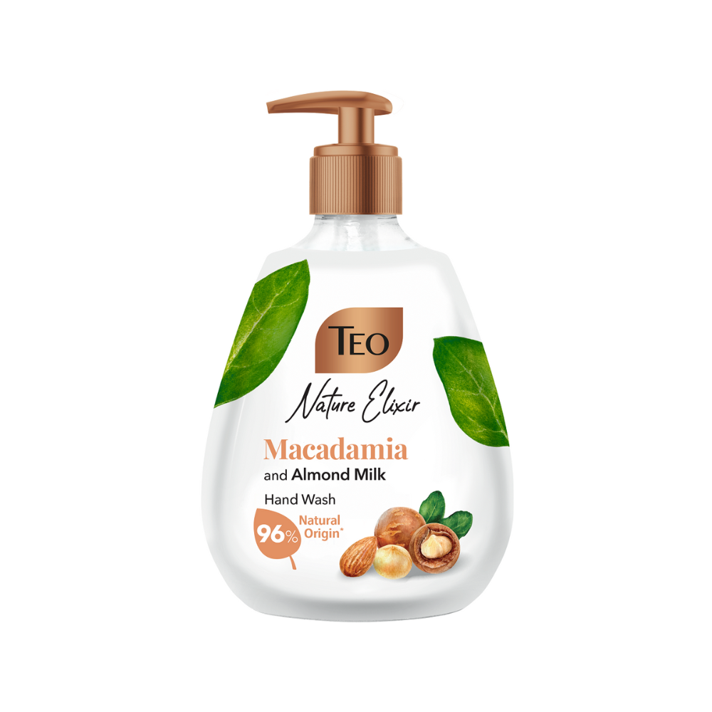 Sapun lichid Macadamia and Almond milk Nature Elixir, 300 ml, Teo