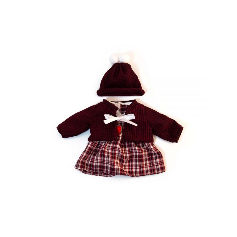 Set imbracaminte vreme rece pentru papusa fetita 38 cm, Brown, Miniland
