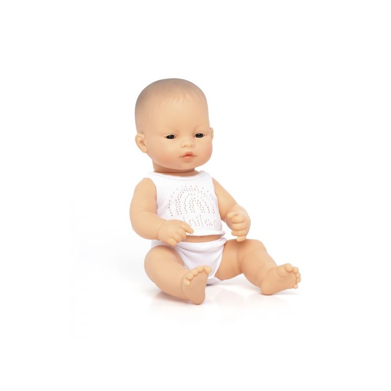 Papusa bebelus educativa Baiat asiatic, 32 cm, Miniland