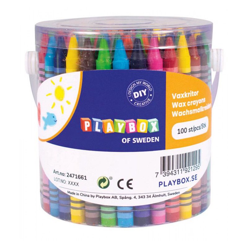Set de creioane colorate, 100 buc, Playbox