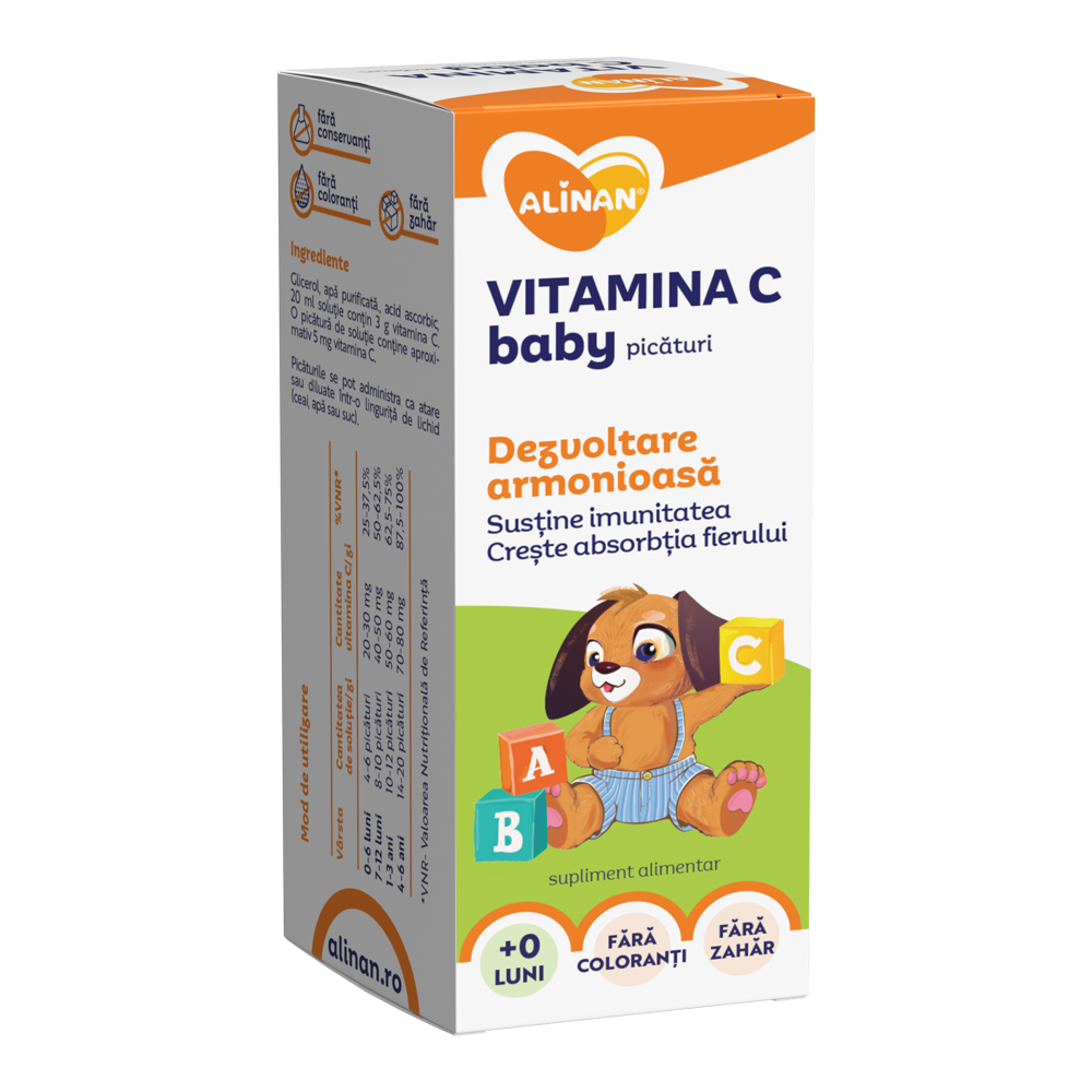 Vitamina C solutie, Alinan, 20 ml, Fiterman Pharma