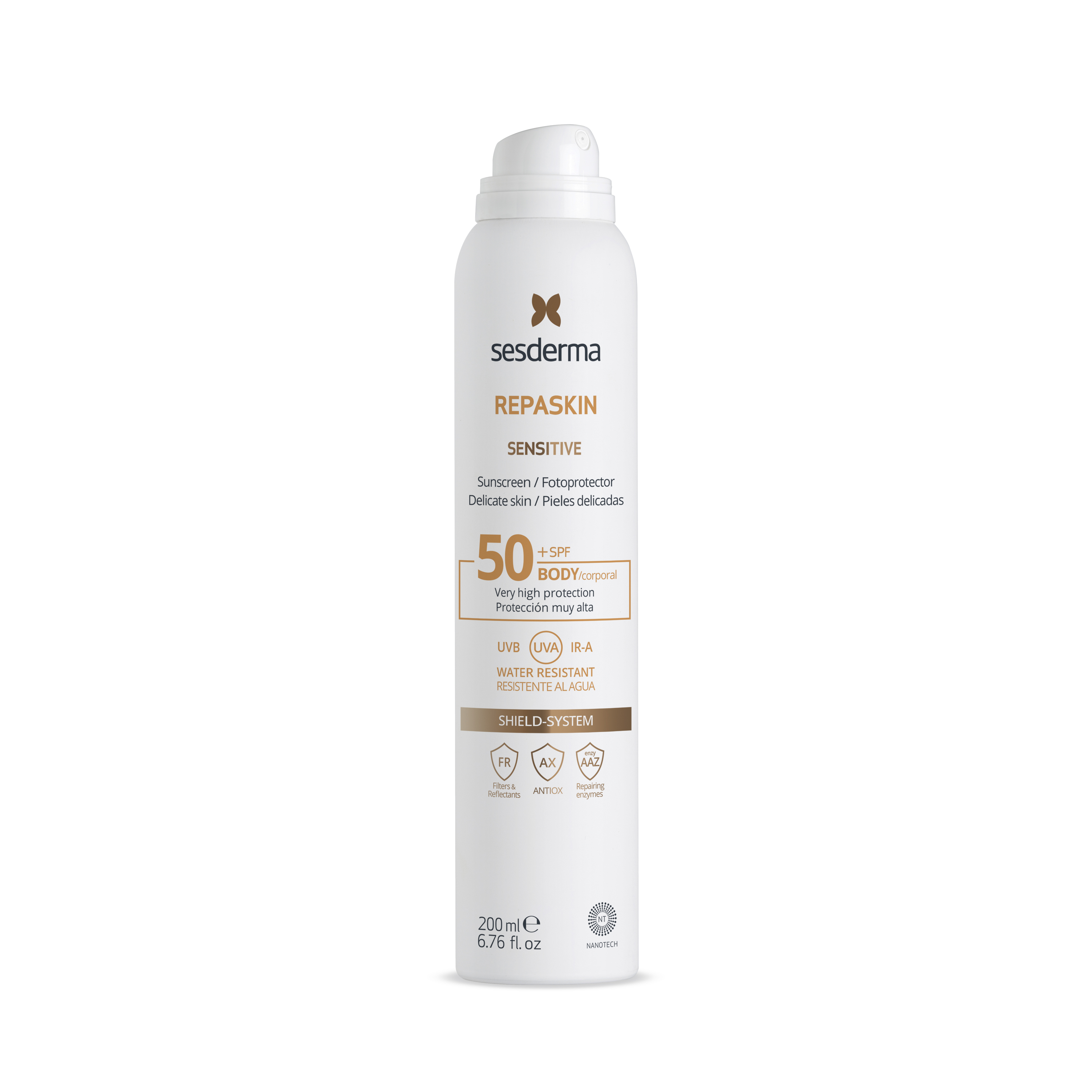 Spray de protectie solara SPF 50 Repaskin, 200 ml, Sesderma