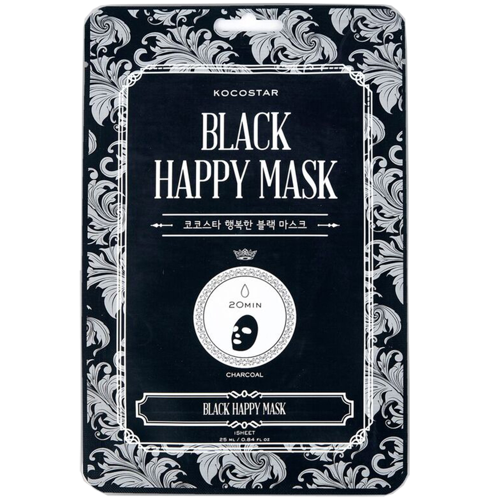 Masca faciala Black Happy Mask, 25 ml, Kocostar