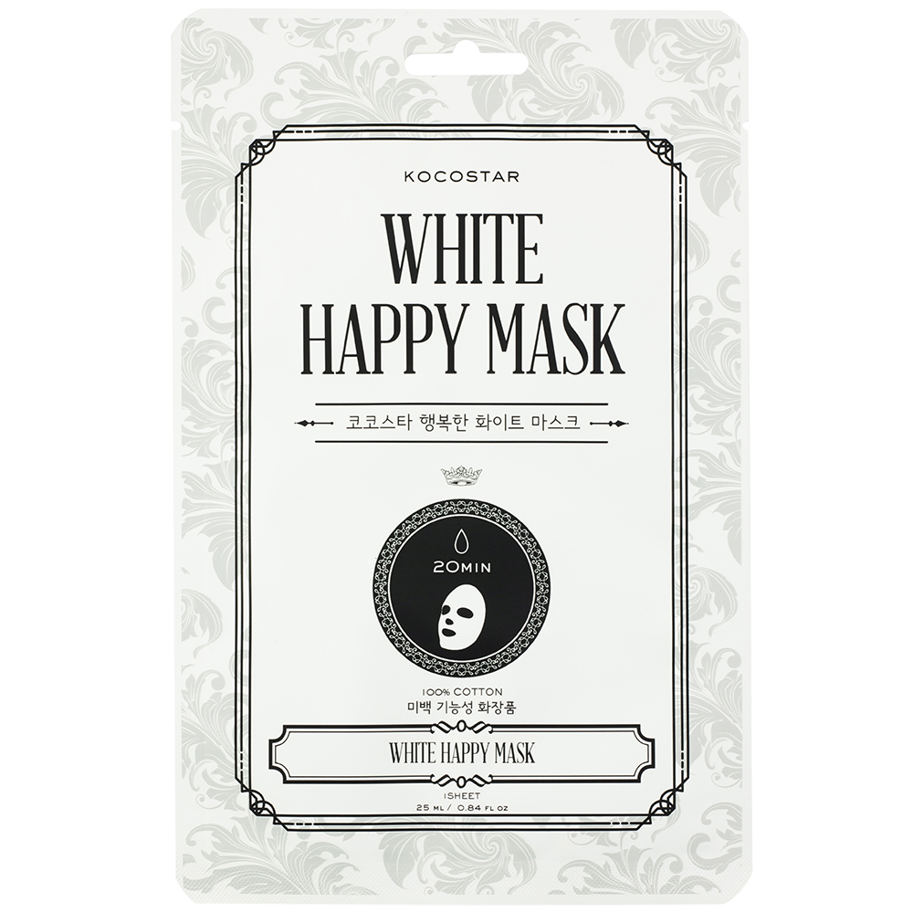 Masca faciala White Happy Mask, 25 ml, Kocostar
