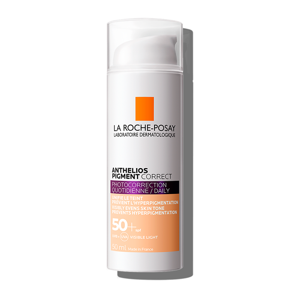 Crema protectie solara SPF 50+ cu pigment de culoare pentru fata Anthelios Pigment Correct, 50 ml, Light, La Roche Posay 549808