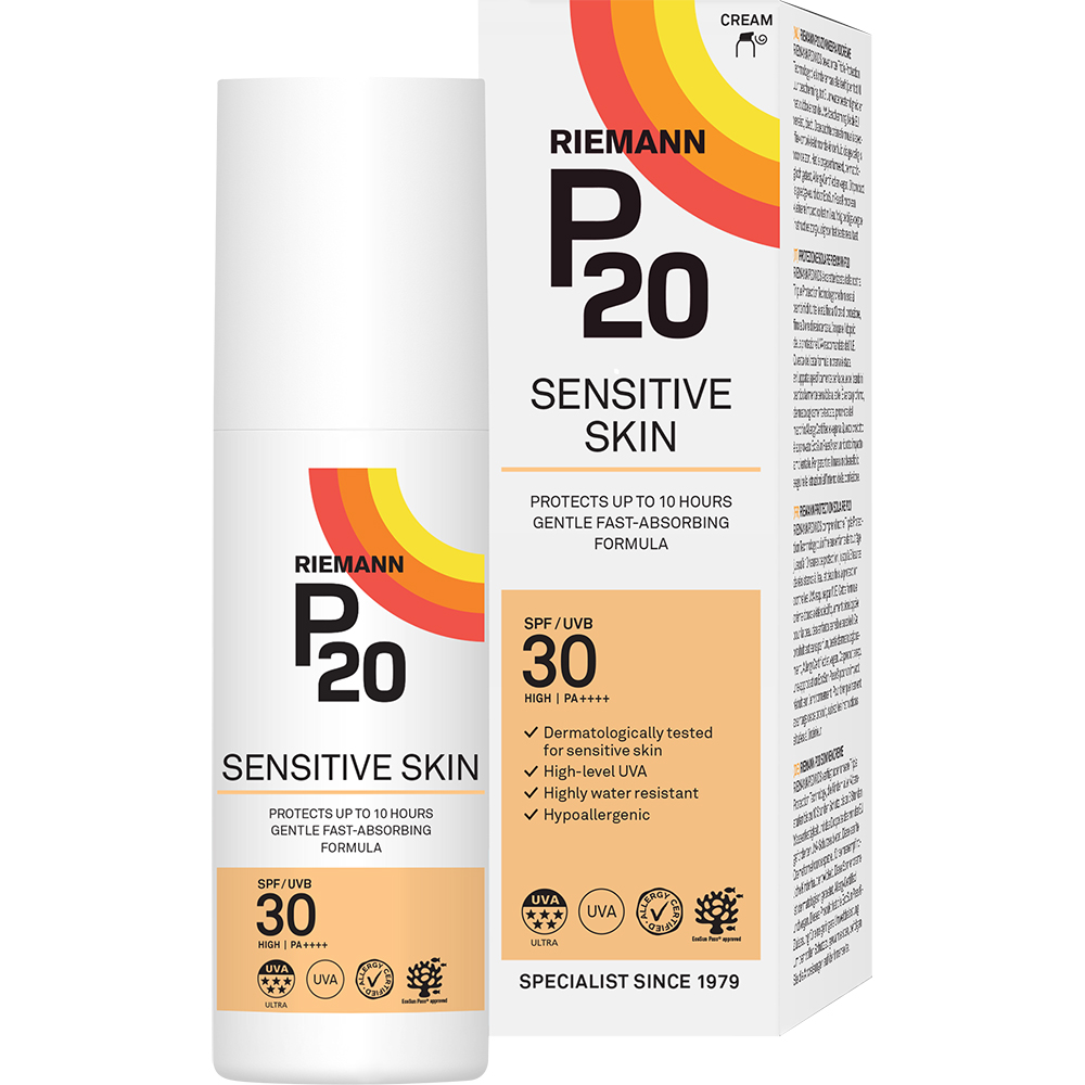 Crema cu protectie solara pentru piele sensibila SPF30 Sensitive, 100 ml, Riemann P20