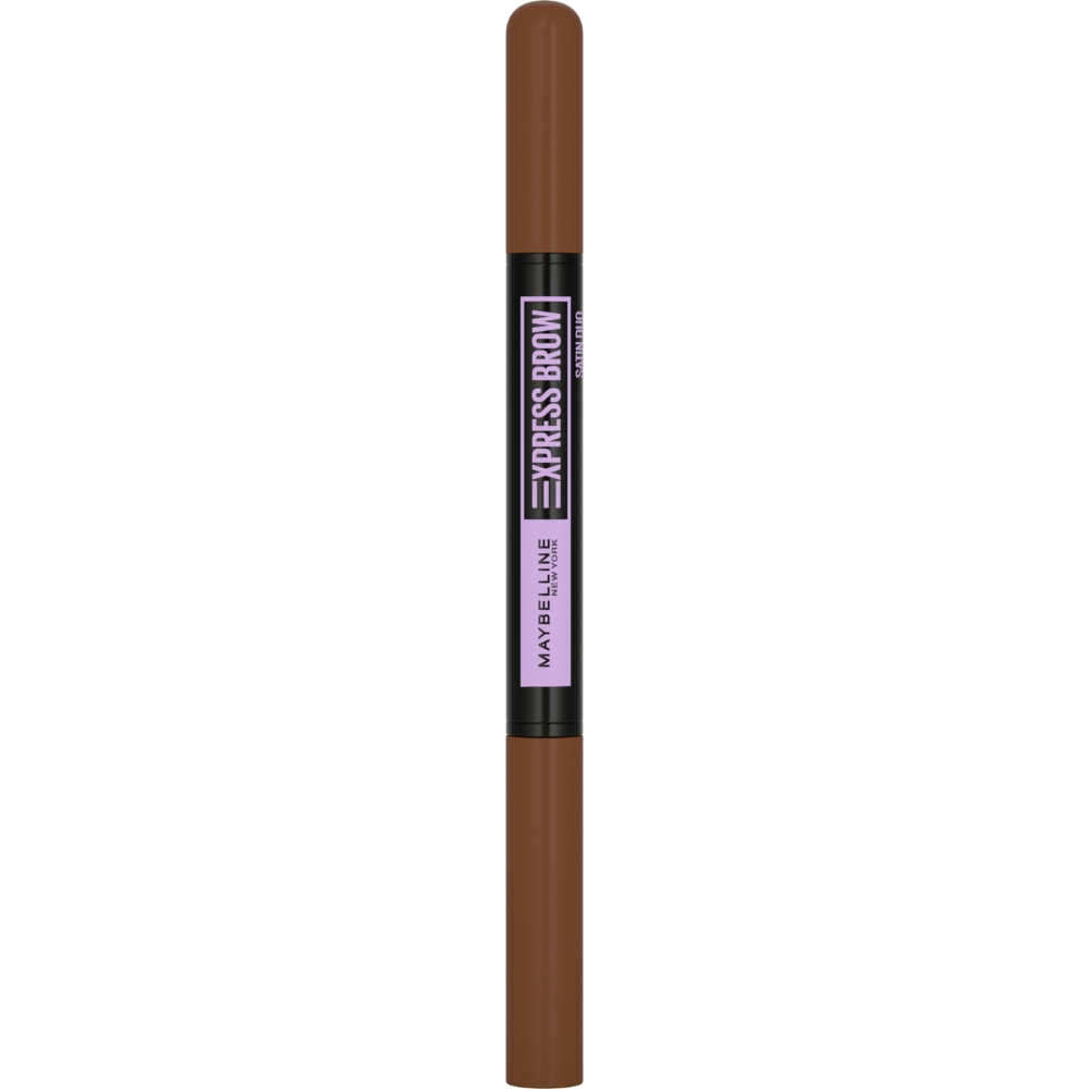 Creion pentru sprancene Express Brow Satin Duo, 02 Medium Brown, 2 g, Maybelline