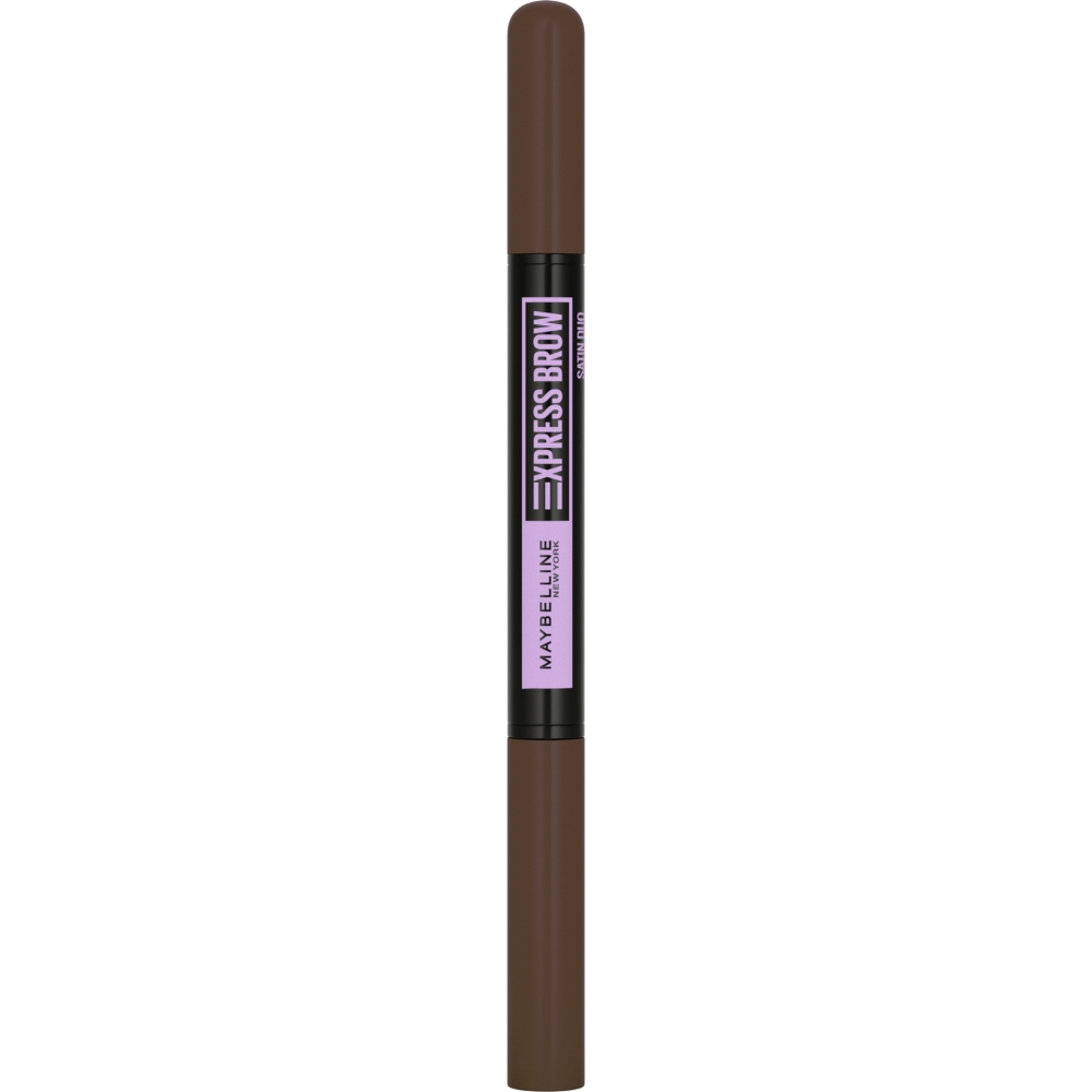 Creion pentru sprancene Express Brow Satin Duo, 04 Dark Brown, 2 g, Maybelline