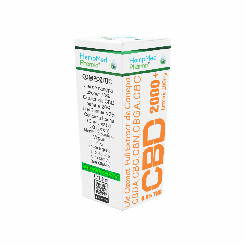 Ulei ozonat full extract de canepa CBD 2000 mg