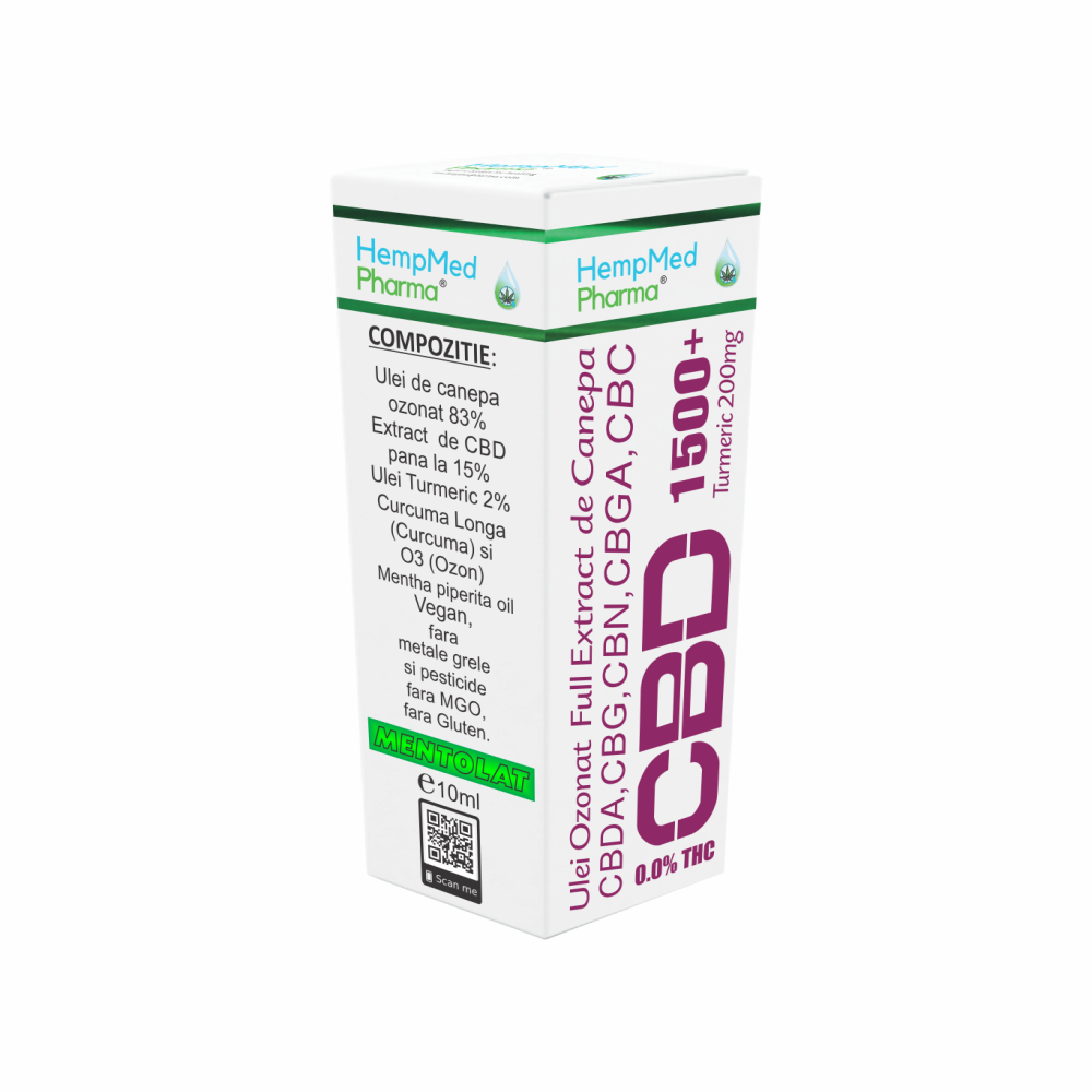 Ulei ozonat full extract de canepa CBD 1500 mg