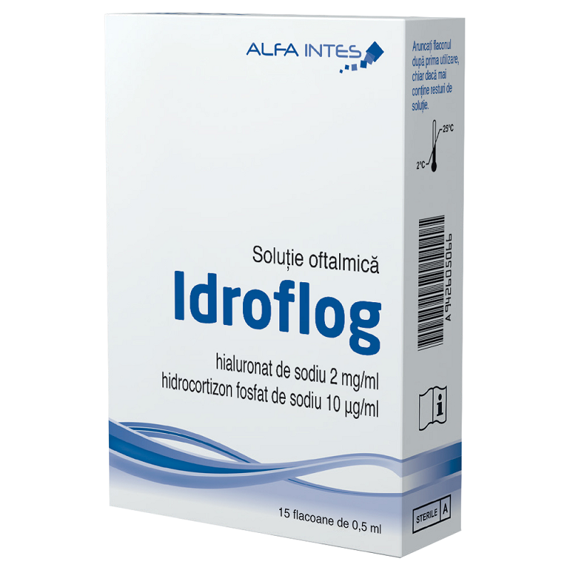 Idroflog solutie oftalmica, 15 x 0,5 ml, Alfa Intes
