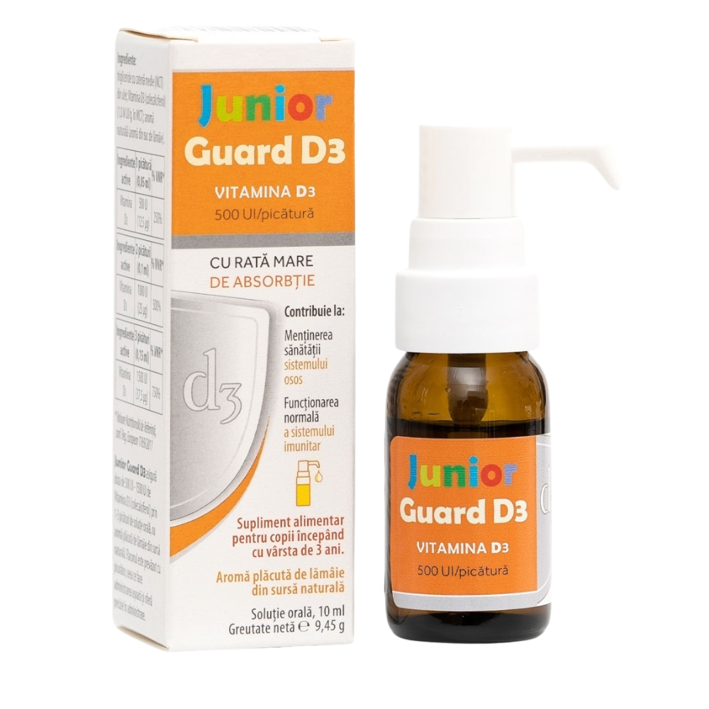 Junior Guard D3, 500UI, solutie orala, 10 ml, Magna Pharm