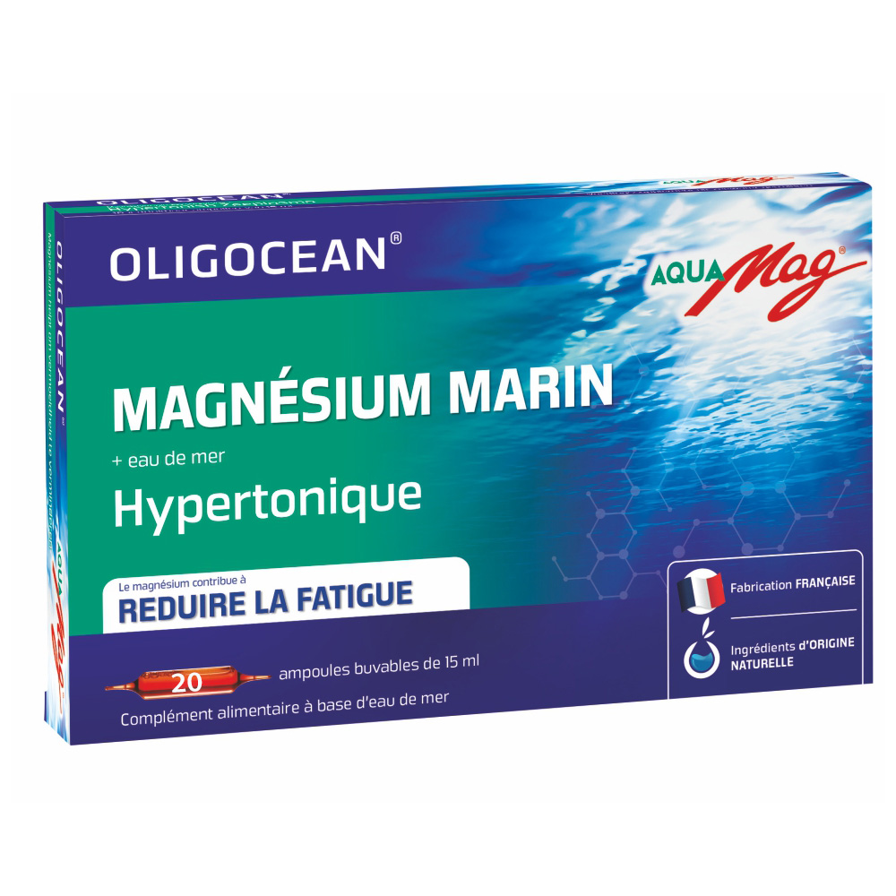 Magneziu marin hipertonic, 20 fiole, Oligocean