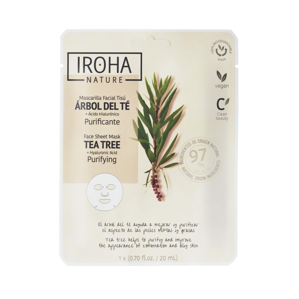Masca de fata hidratanta cu Tea Tree, 20 ml, Iroha