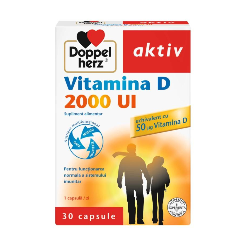 Vitamina D, 2000UI, 30 comprimate, Doppelherz
