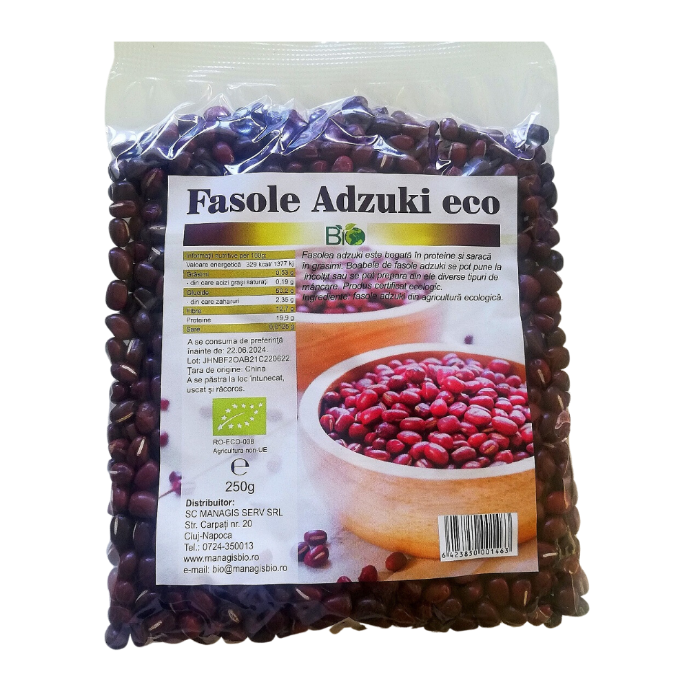 Fasole Adzuki eco, 250 g, Managis