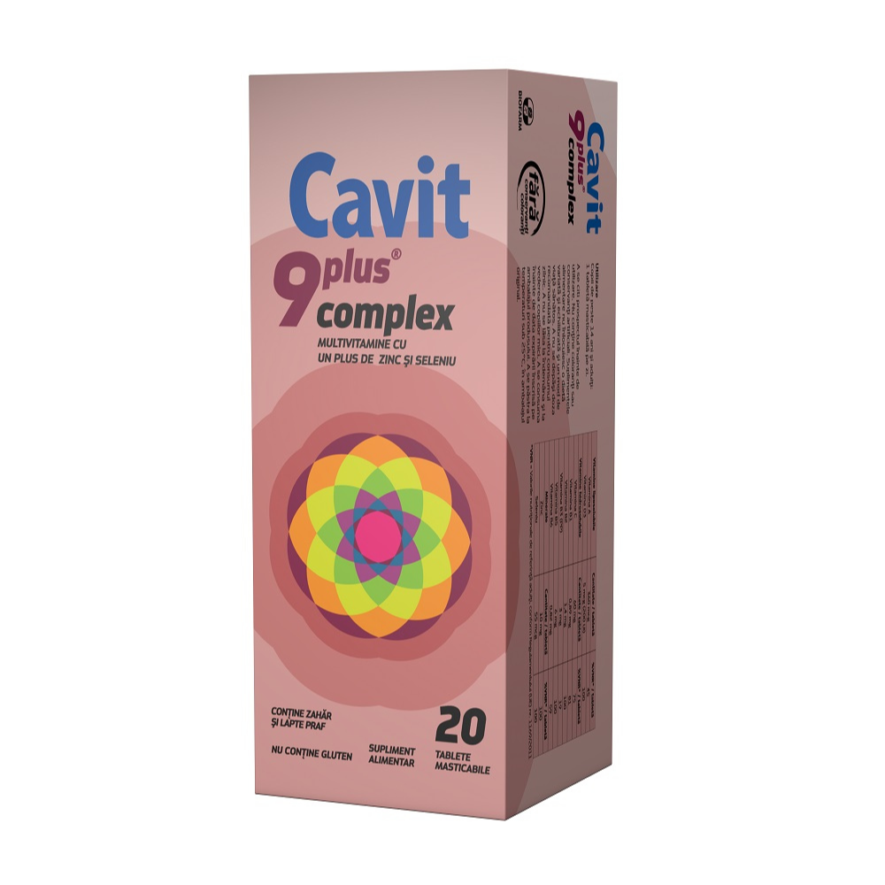 Cavit 9plus complex, 20 tablete, Biofarm