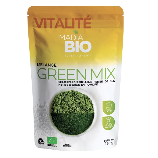 Pulbere organica, Green Mix, 150 gr, Madia Bio