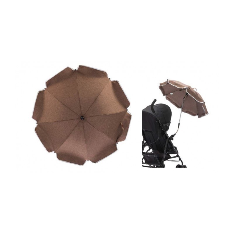 Umbrela cu protectie UV 50 +, Melange Brown, 80 cm, Fillikid