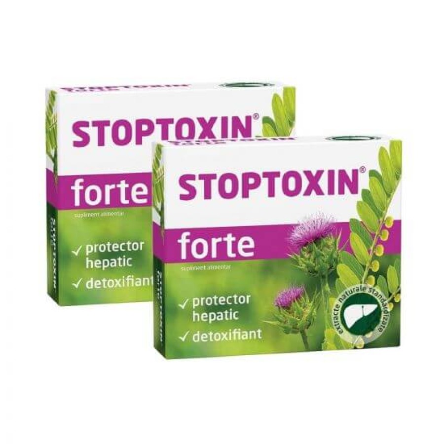 Pachet StopToxin Forte, 30 capsule + 30 capsule, Fiterman Pharma