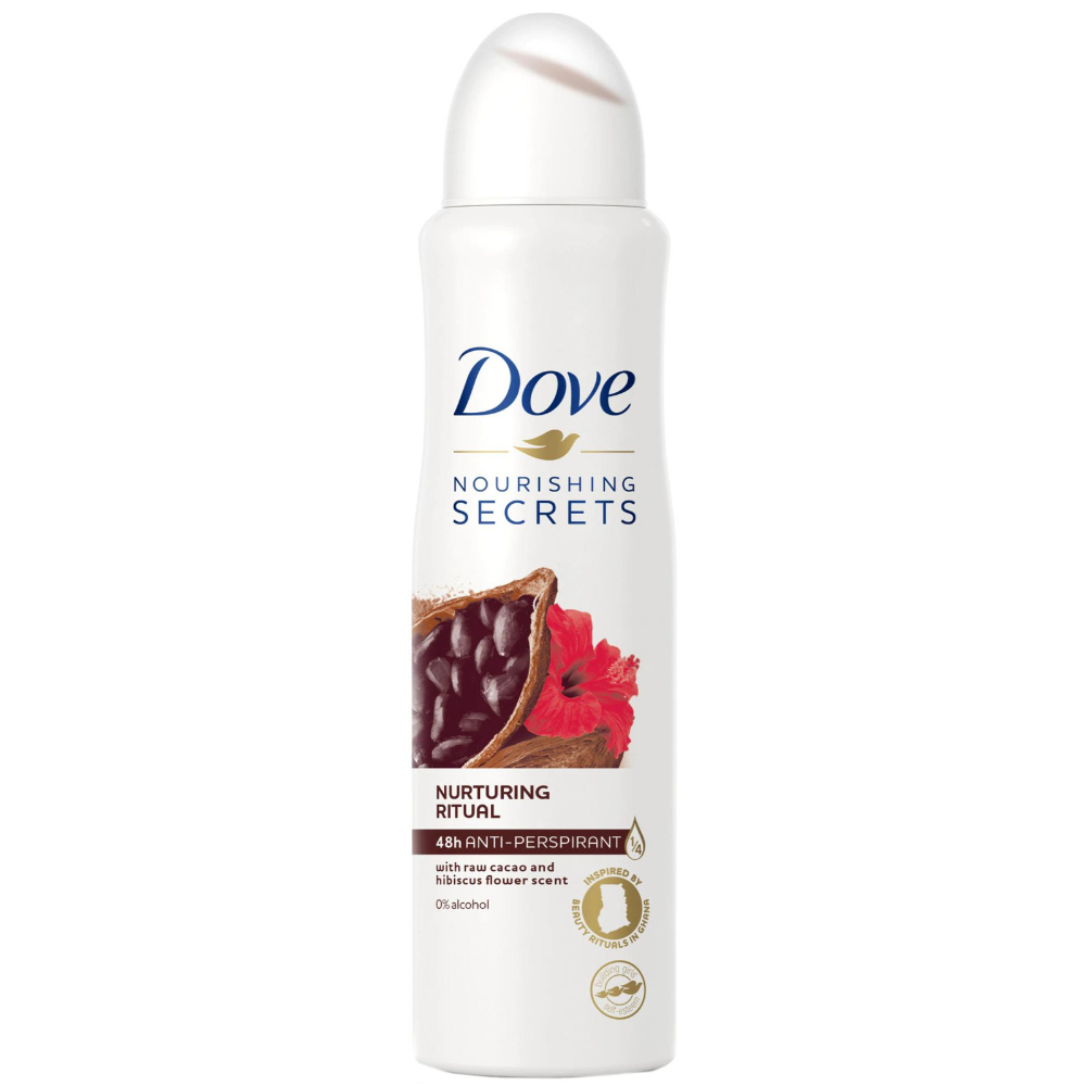 Deodorant Spray Cacao & Hibiscus Flower, 150 ml, Dove Women