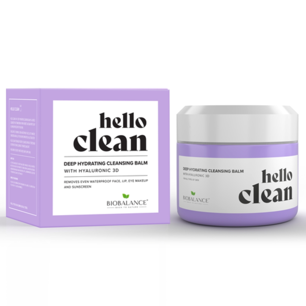 Balsam de curatare faciala 3 in 1 cu acid hialuronic Hello Clean, 100 ml, Bio Balance