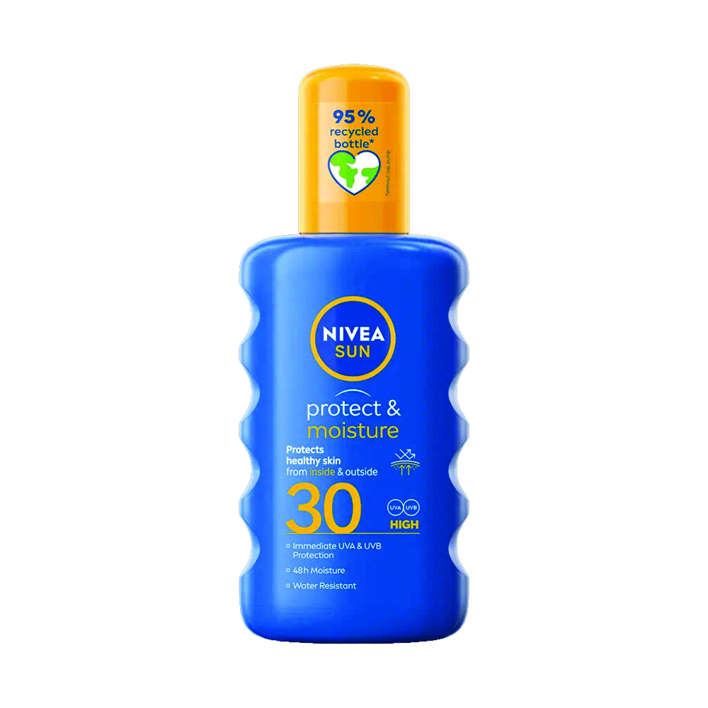 Spray hidratant cu protectie solara SPF30 Protect & Moisture, 200 ml, Nivea Sun