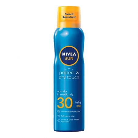 Spray protectie solara cu SPF30 Protect & Refresh Cooling Mist, 200 ml, Nivea Sun