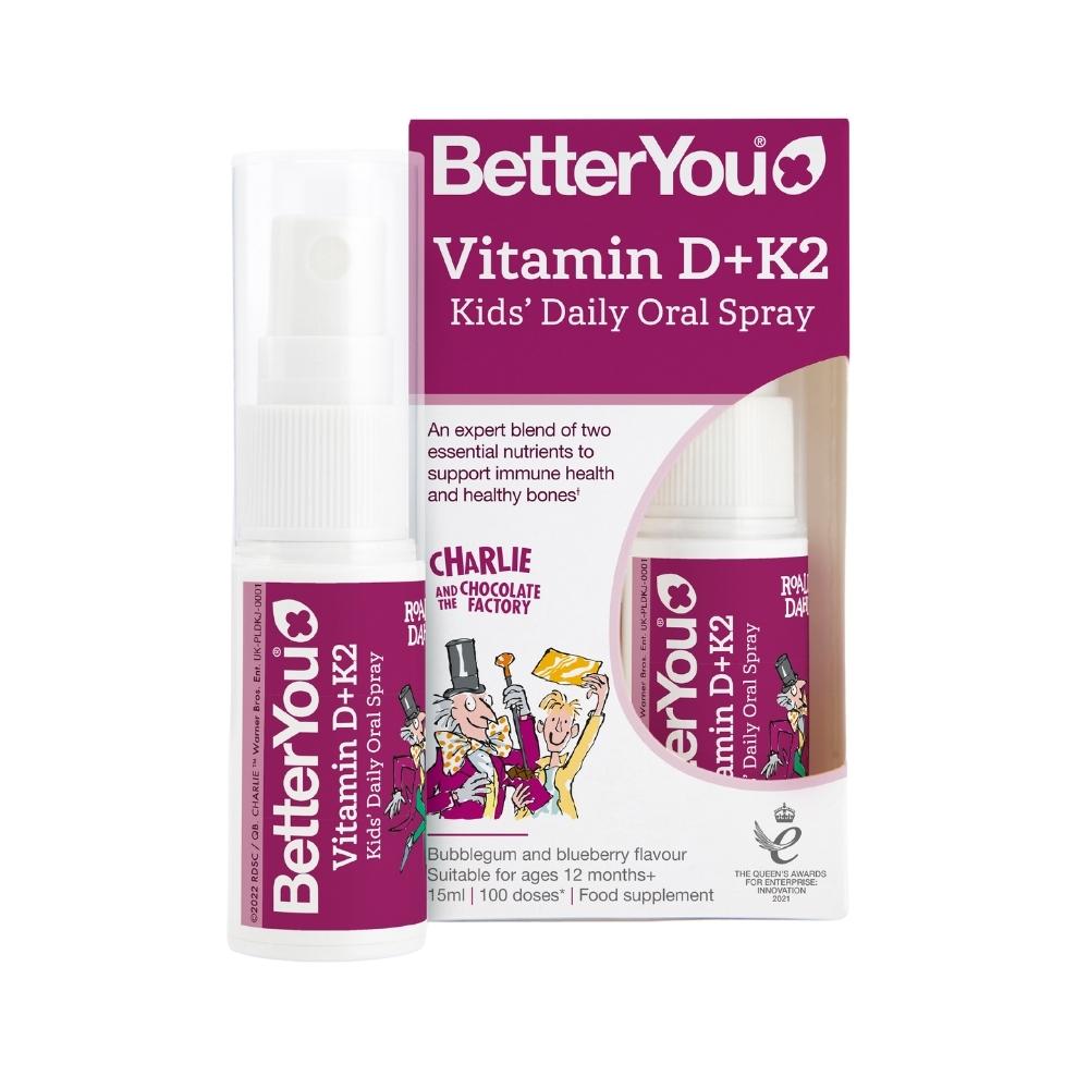 Spray-ul oral pentru copii Vitamina D+K2, 15 ml, BetterYou