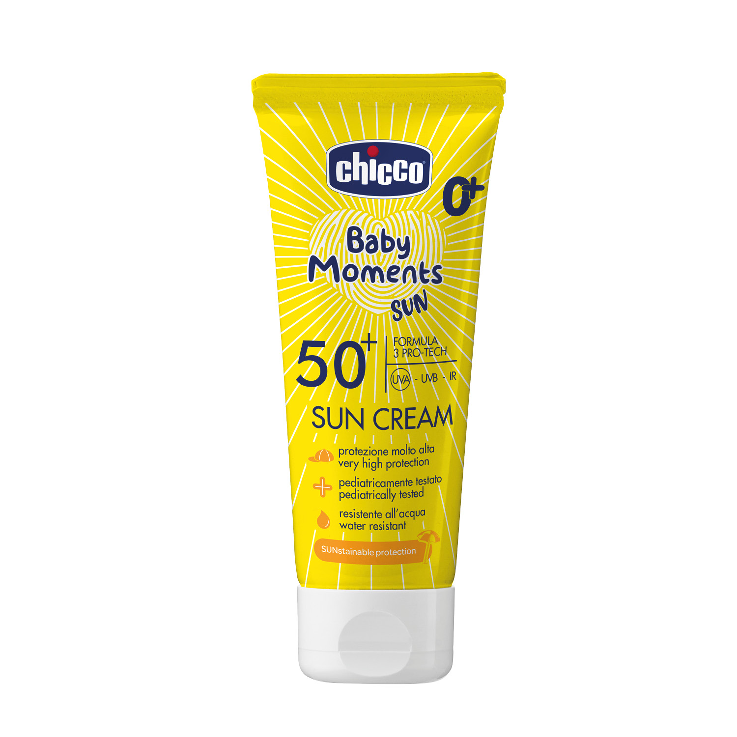Crema protectie solara SPF 50+ Baby Moments, 0 luni+, 75 ml, Chicco