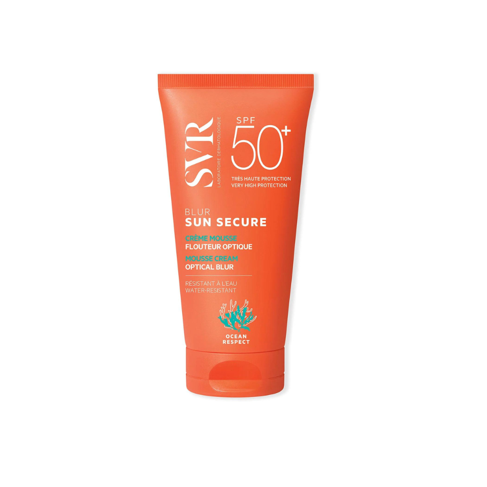 Crema spuma pentru protectie solara SPF 50+ fara parfum Sun Secure Blur, 50 ml, SVR