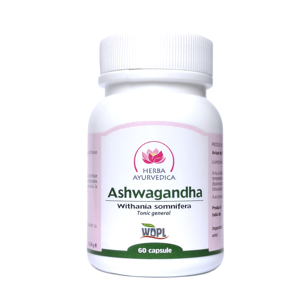 Ashwagandha, 500 mg, 60 capsule, Herba Ayurvedica