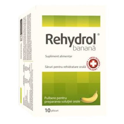 Rehydrol banana, 10 plicuri, MBA Pharma