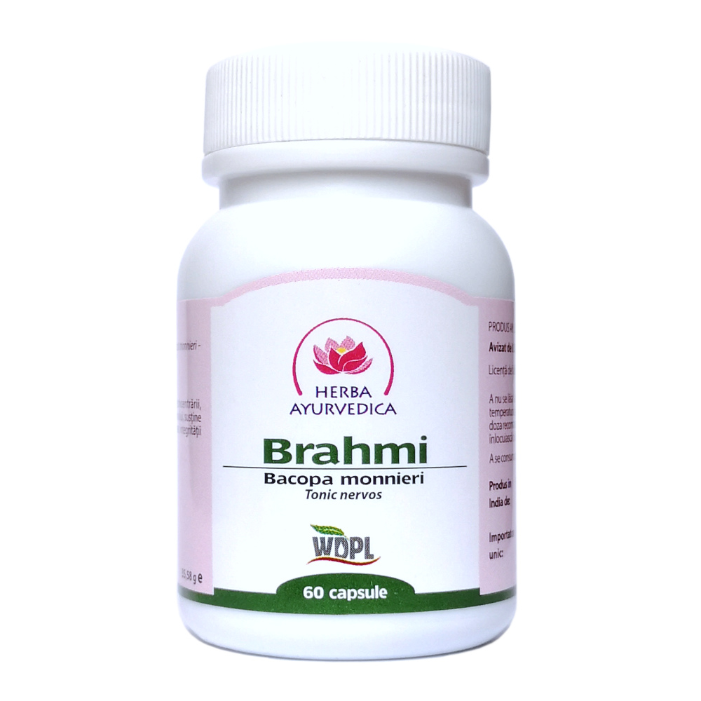 Brahmi tonic nervos, 60 capsule, Herba Ayurvedica