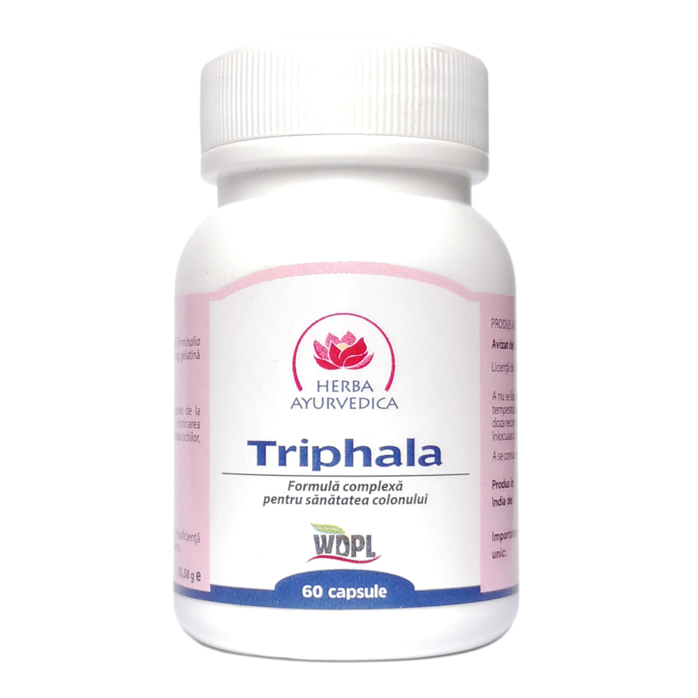 Triphala, 500 mg, 60 capsule, Herba Ayurvedica