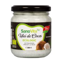 Ulei de cocos extravirgin  Eco, 200 ml, Sanovita