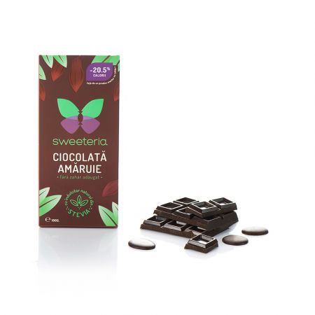 Ciocolata amaruie cu 70% indulcitor natural din stevia
