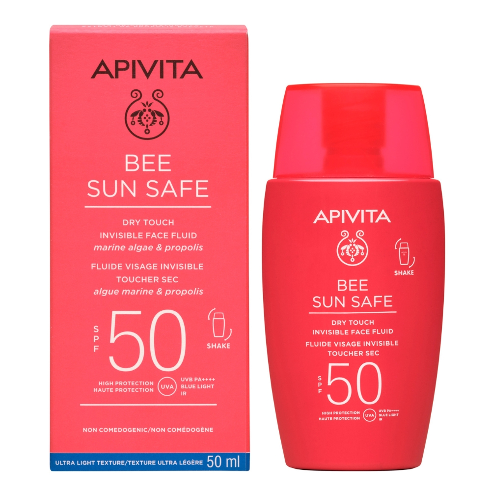 Crema protectie solara fluid invizibil SPF50 Bee Sun Safe, 50 ml, Apivita