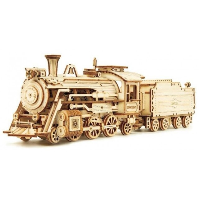 Puzzle 3D din lemn Prime Steam Express, 308 piese, Robotime