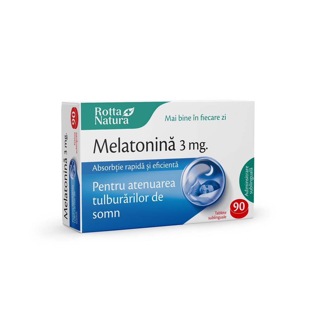 Melatonina, 3mg, 90 tablete, Rotta Natura