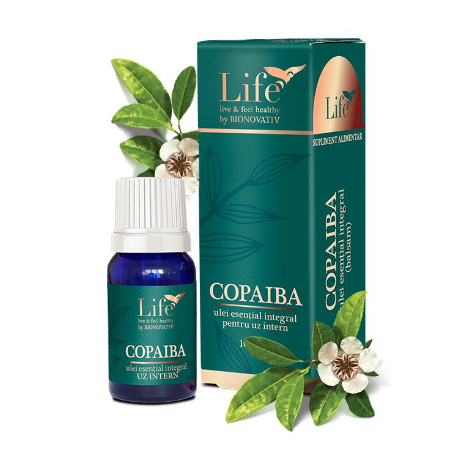 Ulei esential integral Copaiba, 10 ml, Bionovativ