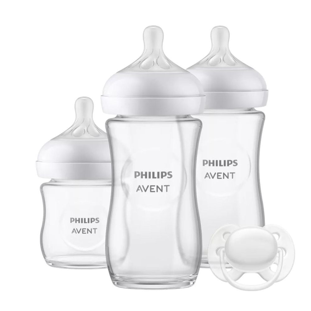 Set biberoane din sticla Natural Response, 240 ml, Philips Avent