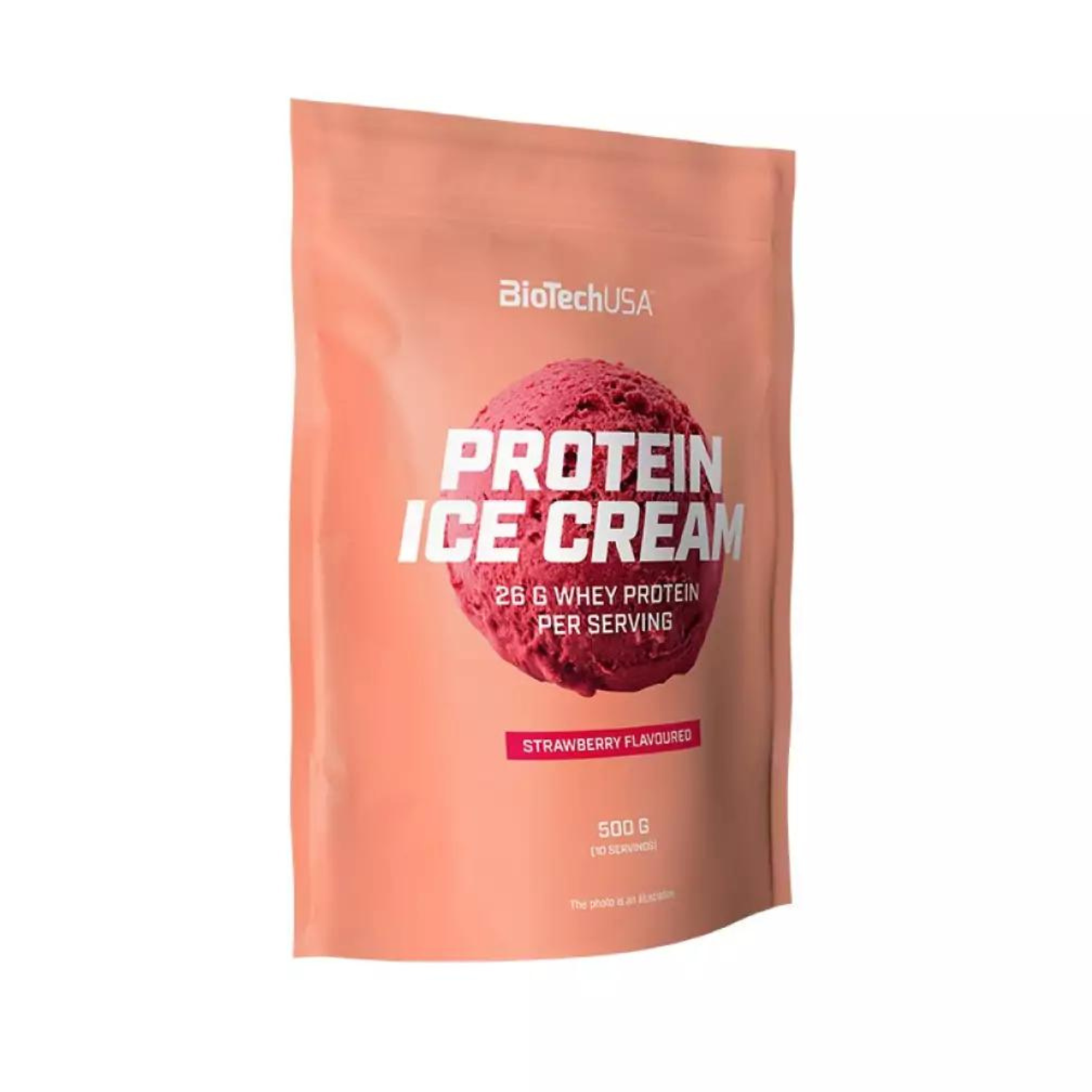 Proteina Ice Cream cu aroma de capsune, 500 g, BioTech USA