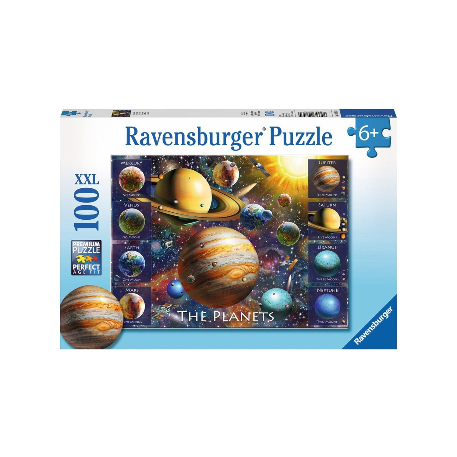 Puzzle planete, 6 ani+, 100 piese, Ravensburger
