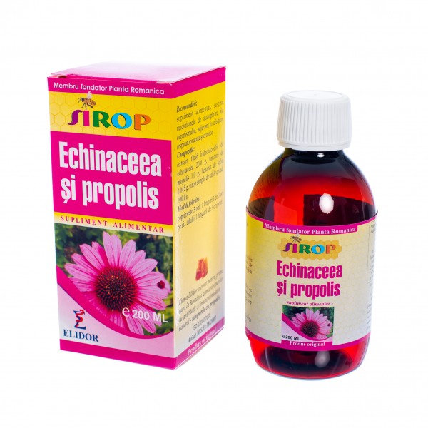 Sirop de echinacea si propolis, 200 ml, Elidor