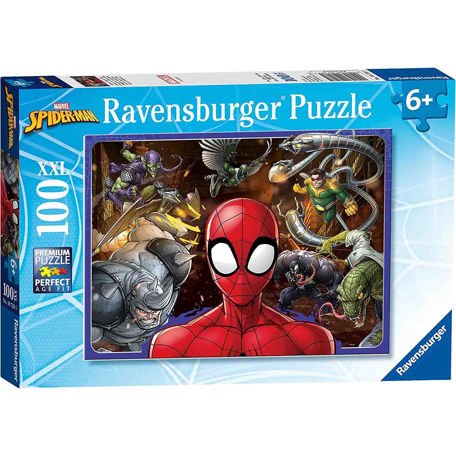 Puzzle Spiderman si personajele, 6 ani+, 100 piese, Ravensburger